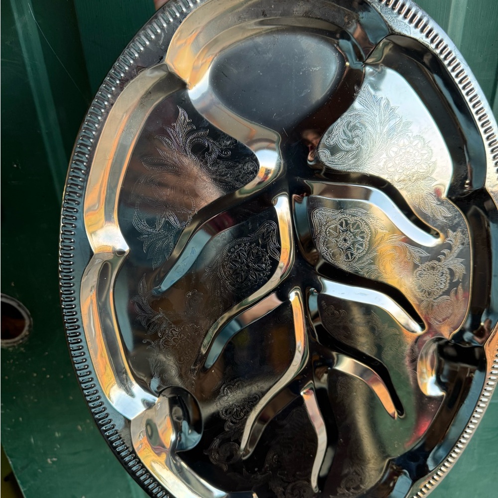 Elegant Silver Plated Serving Tray